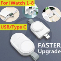 Portable Wireless Charger Magnetic Fast Charging Docking Station USB Charger Cable for Apple Watch iWatch Series 8 7 6 SE 5 4 3