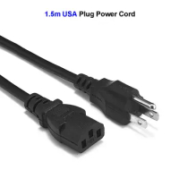 American Power Cable USA Power Cord IEC C13 1.5m 5ft For Dell PC Computer Monitor HP Espon 3D Printer LG TV