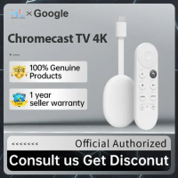 Original New Google Chromecast 4 TV with | Ready Stock | Android 10 | Netflix Certified, Dolby Vision&amp;Atmos