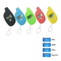 Portable Digital Car Tire Pressure Tester Motorcycle Auto Tyre Air Meter Gauge LCD Display 0-150 PSI with Mini Keychain