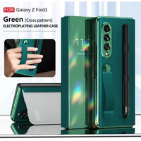 Mirror Book For Samsung Galaxy Z Fold 3 Case Pen Slot Bracket Protection Cover