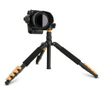 輕裝時代Q570A單反相機三腳架攝影便攜支架板扣三角架云臺獨腳架1入