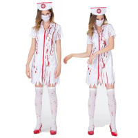 Halloween Vampire Bloody Horror Hospital Nurse Costume Cosplay Adult Fancy Dress halloween costume for women