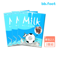 【bb.Foot】日本純天然牛奶酸去厚角質足膜(3雙入組)