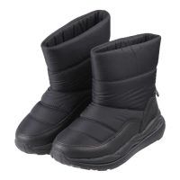 【布布童鞋】CONNIFE騎士黑防潑水中筒兒童雪靴(Q3Y159D)