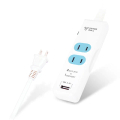 聖岡科技 NS-2022U-6 1USB+2插智能延長線 6尺