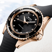 MIDO 美度 官方授權 Ocean Star 海洋之星 60年代復古 200米潛水機械鑽石女錶 送禮推薦-36.5mm M0262073705600