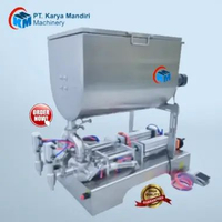 2 Nozzles Semi Auto U type Sauce Paste Filling Machine with Mixer KP-5000U
