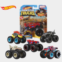 Hot Wheels รถ MONSTER TRUCKS เชื่อมต่อและ Crash Car Collector Edition Metal Diecast Model Cars Kids Toys Gift