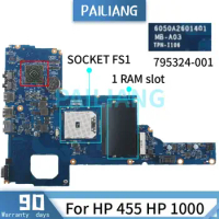 TPN-I106 For HP455,HP1000,Socket FS1 Pavilion Laptop Motherboard 795324-001 795324-001 1 RAM Slot DDR3 Notebook Mainboard Tested