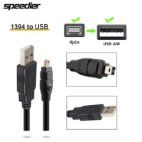 Firewire IEEE 1394 4Pin Male To USB Male ILink Adapter Cord Cable for Sony DCR-TRV75E Digital Camera DV Machine 1.8m 3m 4.5m