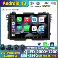 Android 13 Car Radio Video Player For Honda HR-V HRV XRV Vezel 2013 - 2019 Navigation GPS Multimedia Wireless Carplay Head Unit