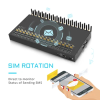 ChinaSkyline 128 sims version 4G Lte 32 Ports GSM Modem Pool Lte Bulk SMS Modems With Multi Sim Card Slots Support AT Command