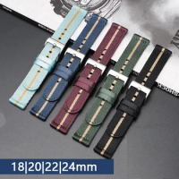 18mm 20mm 22mm 24mm Soft Nylon Strap for Omega Seamaster 007 Men Women Quick Release Canvas Replace Watch Band for Seiko Casio