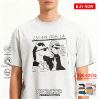 เสื้อยืด BOJACK Streetwear, ขนาดเยาวชน, การออกแบบหนีจาก LA, โอเวอร์ไซส์, สบายพอดี, ทำจากผ้าฝ้ายนุ่ม,