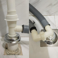 洗衣機地漏陽臺排水管接頭對接器三通管防漏水洗碗機下水道三頭通