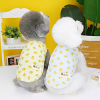 2024 Spring and Summer New Pet Clothes Dog Skirt Teddy Schnauzer Small Dogs Full Print Bear Undershirt Wholesale pet shirt