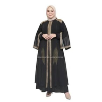 Andinicollection Abaya Hitam 150 - Gamis Hitam Bordir dan payet / Abaya Turkey Payet Bordir / Gamis 
