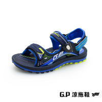 G.P 兒童雙層舒適緩震磁扣兩用涼拖鞋G1697BW-藍色(SIZE:33-37 共二色)