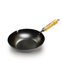 【極PREMIUM】不易生鏽窒化鐵炒鍋28cm(日本製極鐵鍋無塗層)