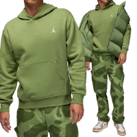 【NIKE 耐吉】Jordan Essentials Fleece Pullover 男款 綠色 連帽 長袖 上衣 FJ7775-340