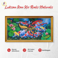 Lukisan Ikan Koi Hoki Ukuran Besar