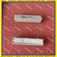 10Pcs RX27 Horizontal cement resistor 20W 2K ohm 2K R 20W2K 20W2KJ 2000 ohm Ceramic Resistance precision 5% Power resistance