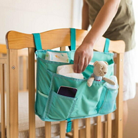 買一送一嬰兒床床頭收納掛袋寶寶床尿布袋多層儲物床邊置物袋隨手拿不彎腰 後街五號
