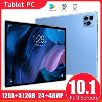 New 5G Pad 10.1 Inch Android Tablets Octa Core 12GB RAM 512GB ROM 4G LTE 5G WiFi Tablet Pc 2560*1600 2K FHD Display 8000mAh