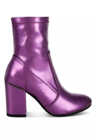 Rag & CO. Sepatu Bot Kulit Metalik Warna Ungu