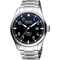 epos Pilots 飛行員戰鬥機機械腕錶-黑/43mm