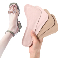 2Pcs High Heel Insoles Anti-Slip Sweat-absorbent Massage Insoles Seven-point Pad Leather Half Pad Women Feet Orthotics Inserts