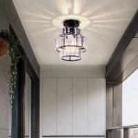 Modern Crystal Light Ceiling Light Black/Gold Plating Aisle Light Corridor Light LED Ceiling Lamp Cr