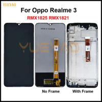 LCD For OPPO Realme 3 LCD Display Screen Touch Panel Sensor Digitizer Full Assembly Realme3 RMX1825 RMX1821 Display With Frame