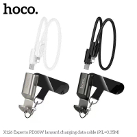 HOCO X126 สายชาร์จเร็ว 3in1 ชาร์จไฟ + สายคล้องคอ + ขาตั้งมือถือ TC-TC 60W / PD 30W สายชาร์จ hc1 เคส 