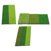 Golf Hitting Mat Portable Grass Mat Exerciser Golf Training Putting Mat for Office Indoor Outdoor Sports Beginners Adults