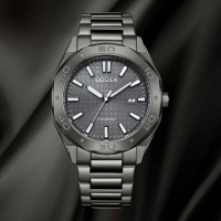 【CITIZEN 星辰】Gents系列 八角形格紋錶盤男士腕錶 黑 41.0mm(BM7637-81H)