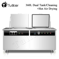 Tullker 360L Ultrasonic Cleaner Rinse Dry System DPF Carburetor Oil Dust Degreaser Mold Metal Parts Ultrason Cleaning Washer