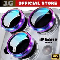 ตัวป้องกันเลนส์กล้องโลหะ ติดตั้งง่าย เข้ากันได้กับ iPhone 16, 15, 14, 13, 12, 11, Pro Max, Plus, 4K 