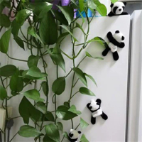 1pc Magnet Refrigerator Sticker Soft Plush Panda Fridge Tourism Souvenir Plush Panda Refrigerator Sticker Strong Magnet Home