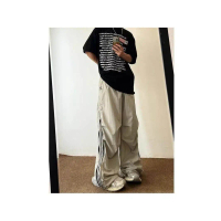 2026 Three-Stripe Paratrooper Pants for Women, Thin Quick-Dry Pleated Cargo Pants, American Style Tr