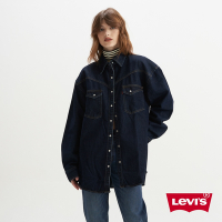 Levis 女款 XL版牛仔襯衫外套 / 原色 / 六角珍珠釦