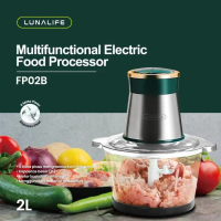 TERBARU!! Luna 300W Food Chopper Kaca 2L SNI Food Processor Multifungsi Penggiling Daging 2 Speed Ga