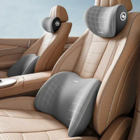 Universal Car Headrest Lumbar Memory Foam Cervical Lumbar Support Car Headrest Backrest Pillow Office Car Interior Accessories