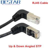 Elbow Down &amp; Up Angled 90 Degree cat5e 8P8C FTP STP UTP Cat 5e Ethernet Network Cable RJ45 Lan Patch Cord 40cm 0.4m 1m 2m 3m 5m