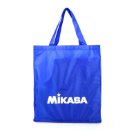 【MIKASA】摺疊購物袋-手提袋 肩背袋 可收納 排球 環保袋 藍白(MKBA21-BL)