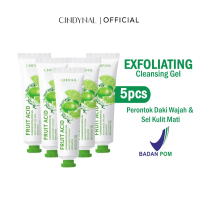 [HEMAT 5PCS] Bpom Cindynal Expoliating Gel Wajah Glowing Fruit Acid Exfoliating Perontok Daki & Kuli