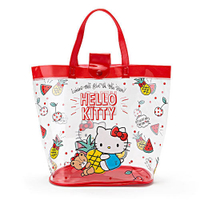 【震撼精品百貨】Hello Kitty_凱蒂貓~Sanrio KITTY半透明PVC水桶提袋(熱情水果)#29423