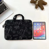 Cute Laptop Tablet Bag for Macbook Air 13 Case M1 Pro Retina 13 11 14inch iPad air4/3/2/1 Xiaomi pad 5 Notebook Pouch with Strap