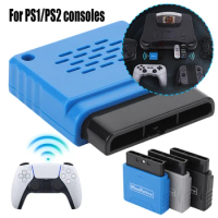 Wireless Controller Receiver Adapter for PS2/PS1 Game Console Gamepad Adapter Converter for 8bitdo/PS4/PS5/Xbox One S/Wii/Switch